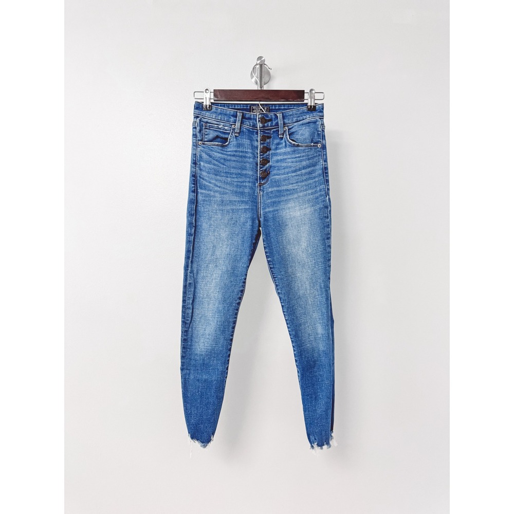 Abercrombie & Fitch Simone High Rise Ankle Skinny Jeans Button Fly 26 Short 2S